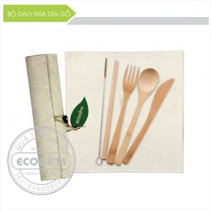 Bộ dao thìa dĩa gỗ - Quà tặng ECOGIFTS - Công Ty TNHH Huge Fortune Việt Nam